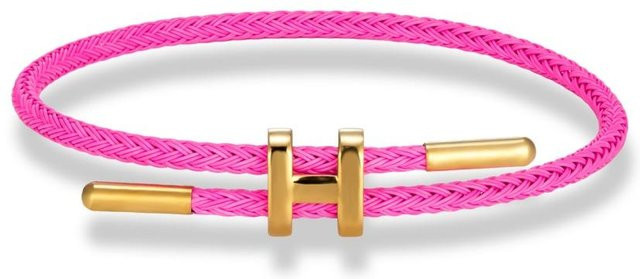 Seilarmband Edelstahl, mehrfarbig, rosa, Damen und Herren - Bild 1