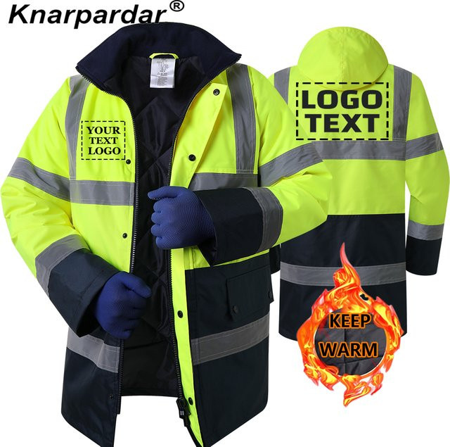 SPARDWEAR Winter-Warnschutzjacke für Herren in Orange, wasserdichte reflektierende Arbeitsjacke als Parka - Bild 1