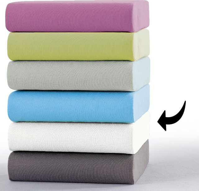 DREAMTEX Premium-Jersey-Spannbetttuch aus Baumwolle, B/T: 180 x 200 cm - Bild 1