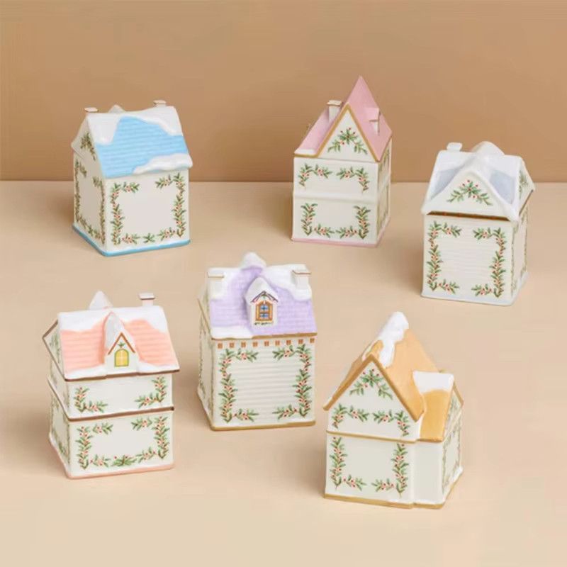Holiday Village Gewürzglas-Set im Lebkuchenhaus-Design, bunte Weihnachtsdekoration aus Glas und Keramik für deine Küchenarbeitsplatte - Bild 2