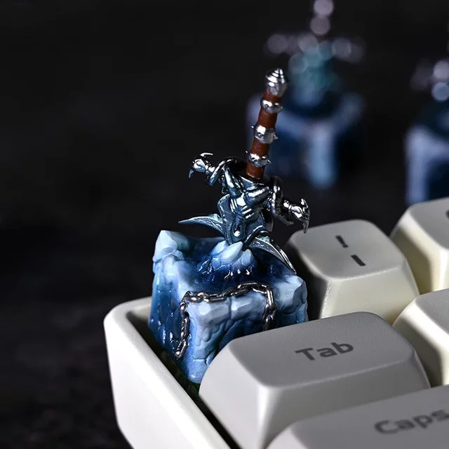 Arvin Frostmourne Artisan Harz-Tastenkappe für mechanische Tastaturen, handgefertigte Anime-Keycap für MX-Switches, 1u ESC-Taste - Bild 1