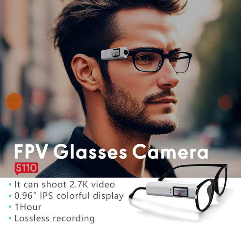 luxuglow Smart Glasses Camcorder mit 2,7K Auflösung, WiFi und 110 Grad Weitwinkelobjektiv in Weiß - Bild 3