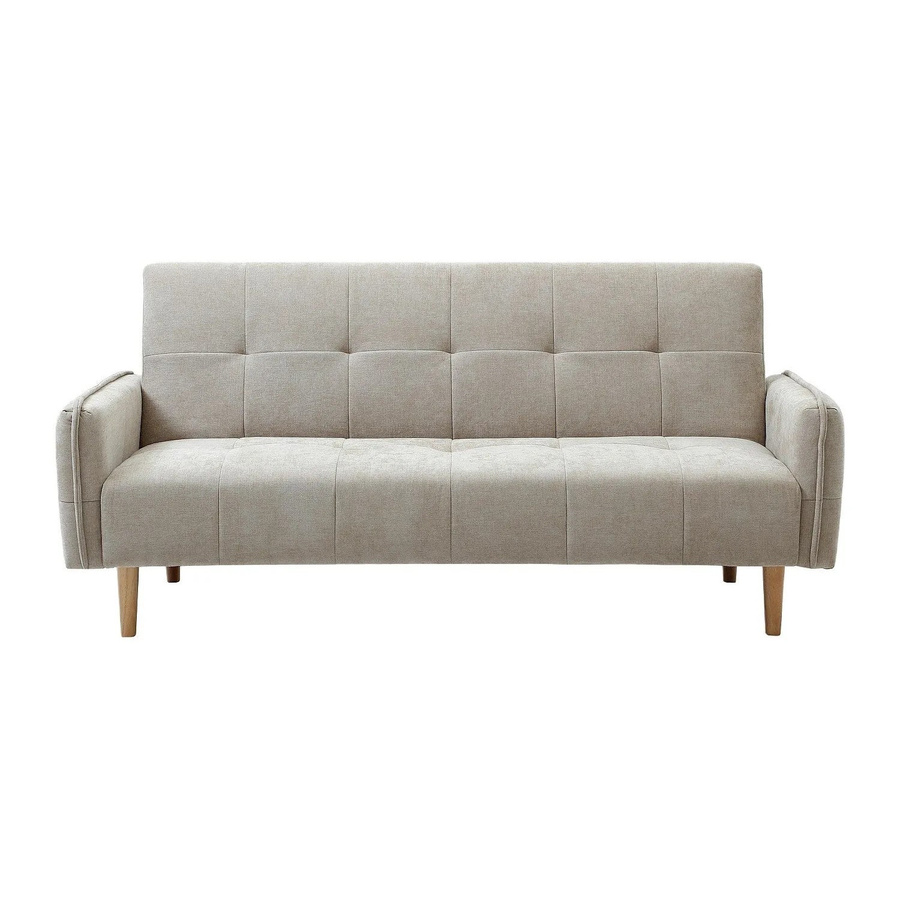 Vente-unique Schlafsofa Soniata in Beige mit Click-Clack-Funktion und Armlehnen, Breite: 208 cm - Bild 2