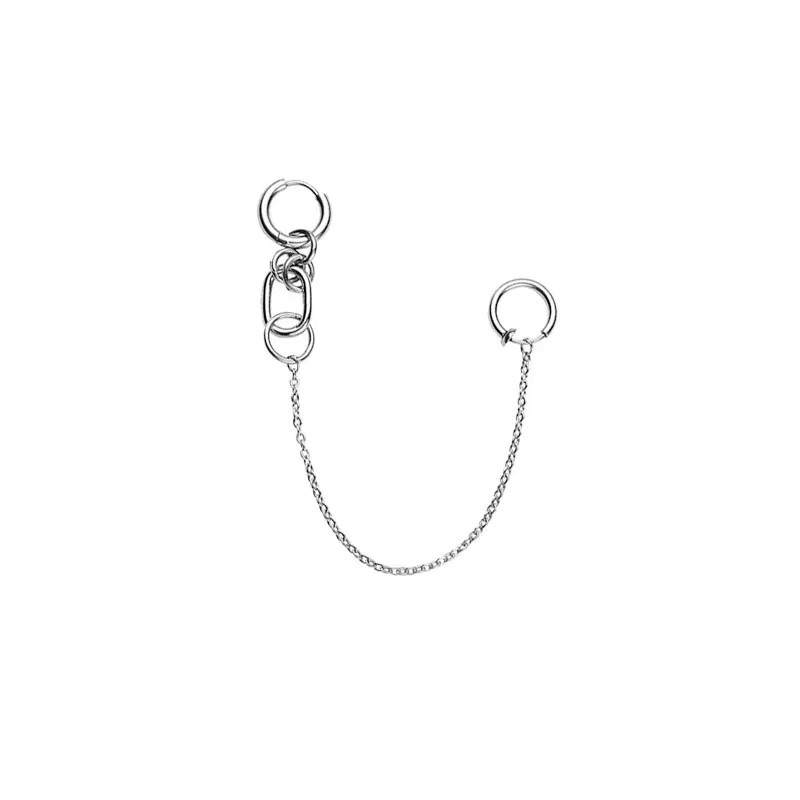 BOOCRE Ohrringe, Silber, Punk, Unisex - Bild 5