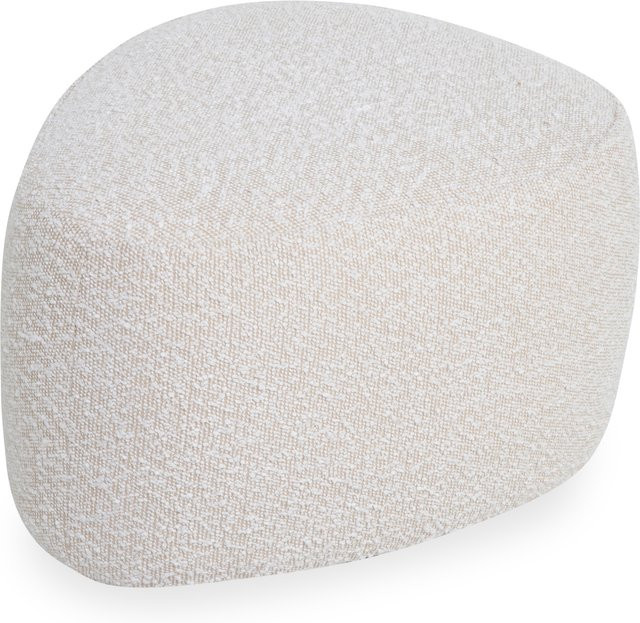 Pouf POLLYANNA in Weiß aus Stoff und Polyester, B/T/H: 46 x 46 x 32 cm - Bild 1