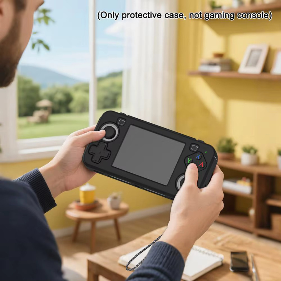 Anbernic Silikon Schutzhülle für R35H Retro Handheld Spielkonsole in Schwarz - Bild 3