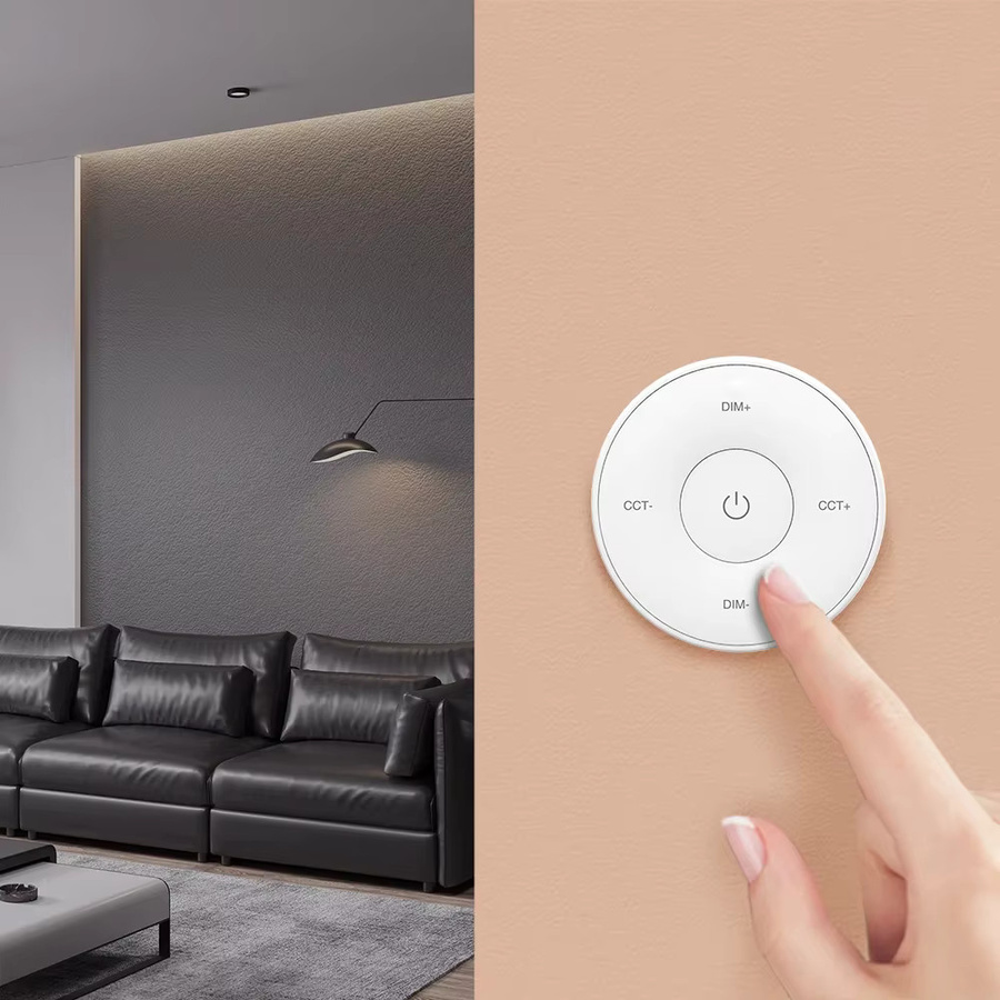Miboxer K2S Mini RF Panel Fernbedienung zur Steuerung von dimmbaren CCT-Lampen in Weiß - Bild 2