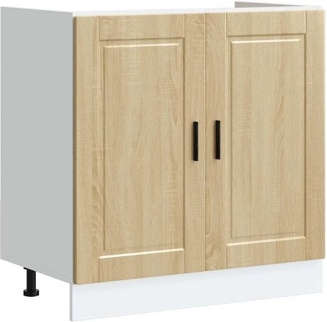 vidaXL Spülenunterschrank Porto in Sonoma-Eiche, B/T/H: 80 x 46 x 81,5 cm - Bild 1