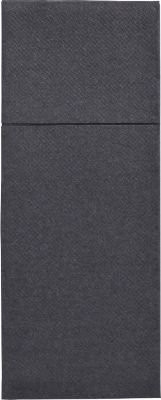Papstar Bestecktaschen Royal Collection aus Premium-Tissue in Schwarz, B: 20,0 cm, H: 8,25 cm, 6 x 50 Stück - Bild 1
