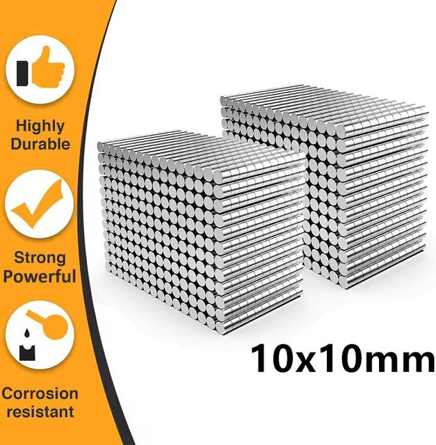 Mognot Runde Magnetische Scheiben für DIY, Whiteboard und Heimaufbewahrung, Durchmesser: 10 mm - Bild 1