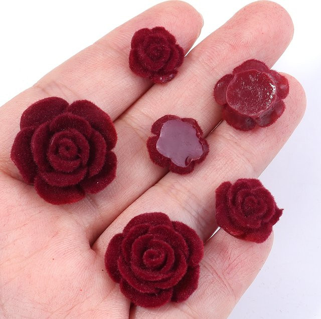 Perlen Rose Blume, Rot, Damen - Bild 1