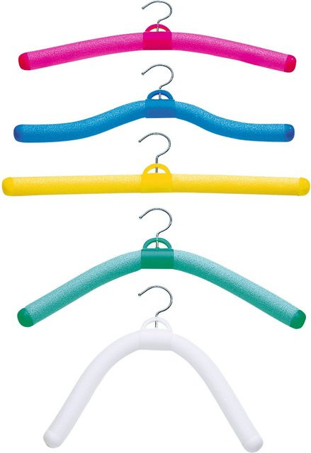 Soft-Kleiderbügel Flexi mehrfarbig, 5 Stück - Bild 1