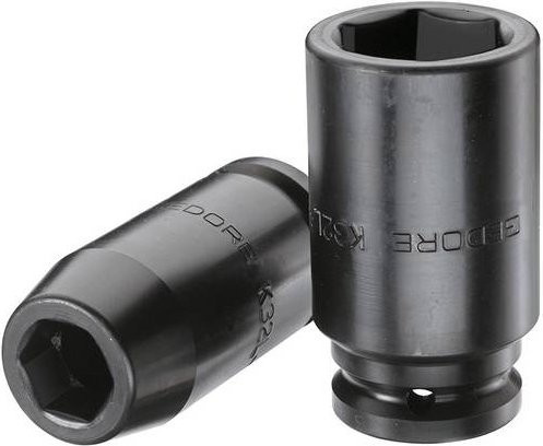 Gedore Kraftschraubersteckschlüsseleinsatz K 32 L aus Sonderstahl, Farbe Schwarz, Antrieb 3/4 Zoll, Schlüsselweite 36 mm, Länge: 90 mm - Bild 1