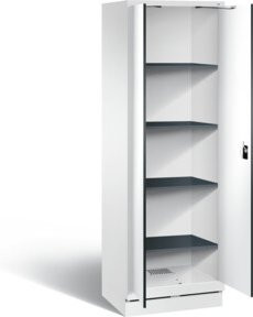 C+P Wäsche-Spind Evolo mit Front Dekor Weiß und Korpus Verkehrsweiß, H x B x T: 180 x 61 x 50 cm - Bild 1