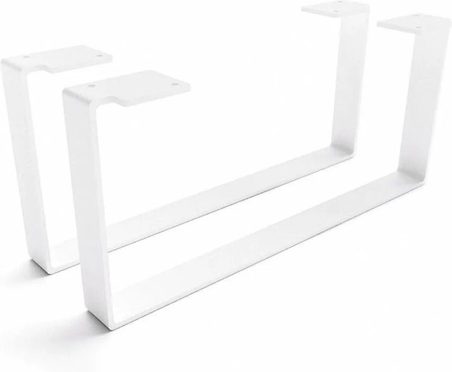 HEVVA Möbelfüße LUXEMBURG 2er Set Weiß, Höhe: 20 cm, Tiefe: 45 cm - Bild 1