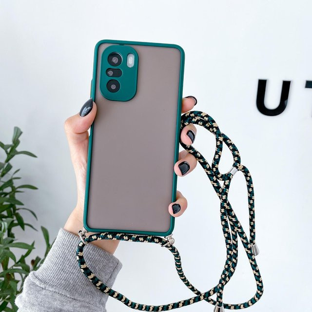 Xiaomi Crossbody Lanyard Handyhülle mit Nackenband für Redmi Note 11 10 Pro 9 8 7 10S 9T Mi 11T Lite 10T POCO X3 NFC M3 M4 Pro 5G, Transparent - Bild 1