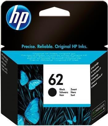 HP 62 Original Tintenpatrone in Schwarz für Envy 55XX, 56XX, 76XX, Officejet 250 und 57XX (C2P04AE#ABE) - Bild 1