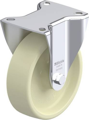 Blickle B-POH 125G Stahlblech-Bockrolle in Blau-Weiß mit 125 mm Rad-Durchmesser und 250 kg Tragfähigkeit - Bild 1
