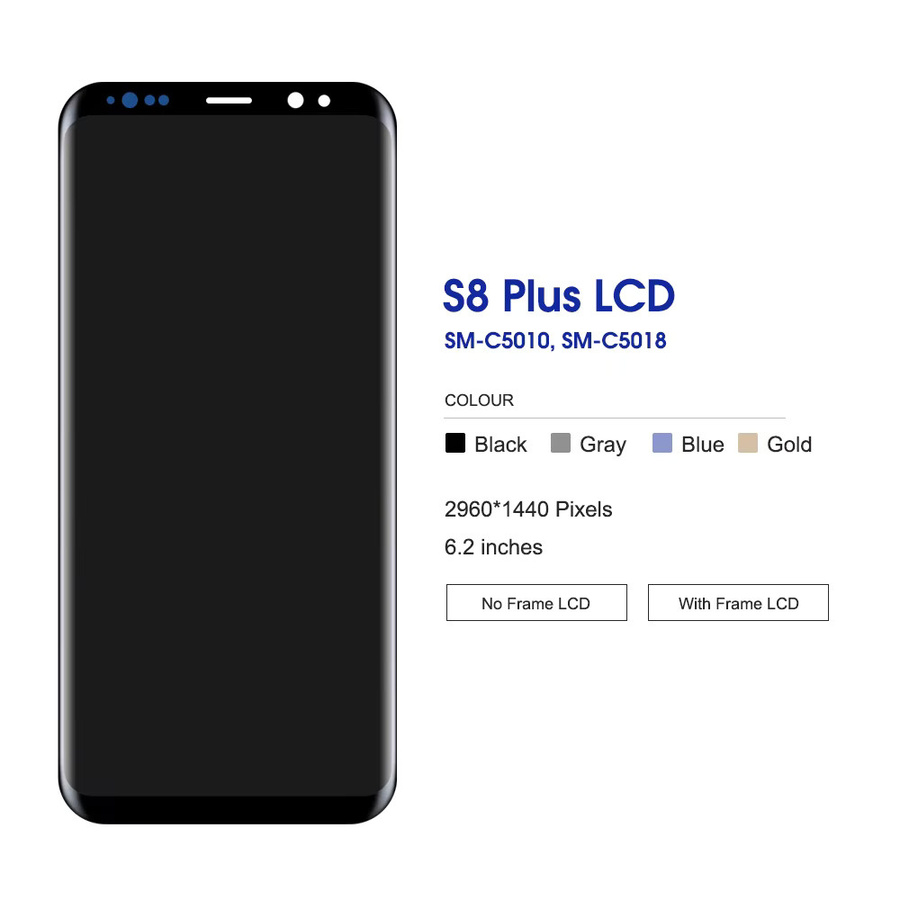 Samsung OLED LCD Display mit Touchscreen und Rahmen für Galaxy S8 Plus G955 G955F SM-G955FD in Schwarz - Bild 3