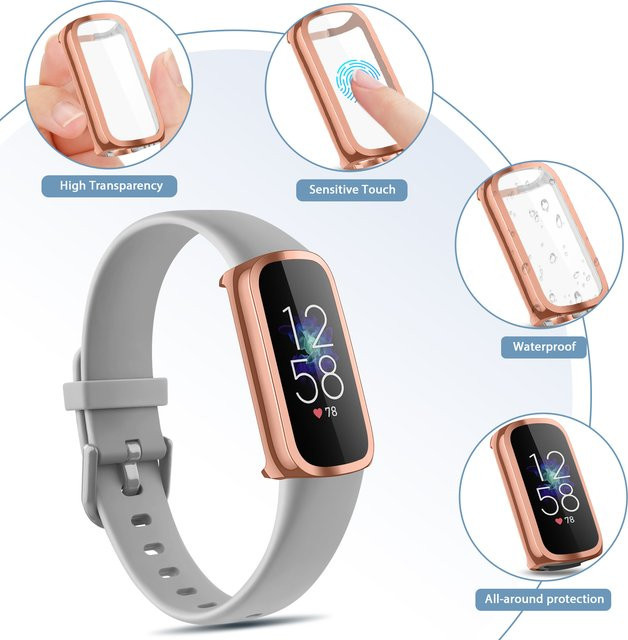 Schutzhülle für Fitbit Luxe, TPU, Roségold - Bild 1