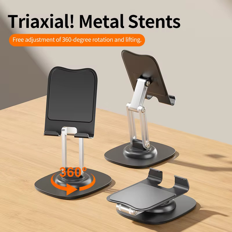 Opansten Universal Handy Halter mit 360 Grad Rotation und Klappfunktion für Desktop, passend für iPhone, Samsung und Xiaomi - Bild 2
