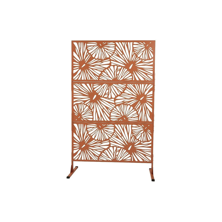 Vengy Zaun und Palisade Paravent aus Metall in Terracotta, Höhe: 116 cm - Bild 2