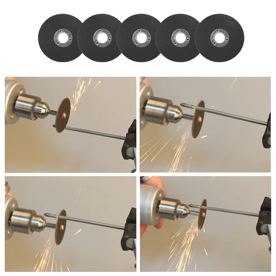 NuoDunco Mini Metall Trennscheibe 2 Zoll Kreisförmiges Harz Sägeblatt in Schwarz für Winkelschleifer und Drehwerkzeuge zum Schneiden von Metall, Holz und Edelstahl - Bild 6