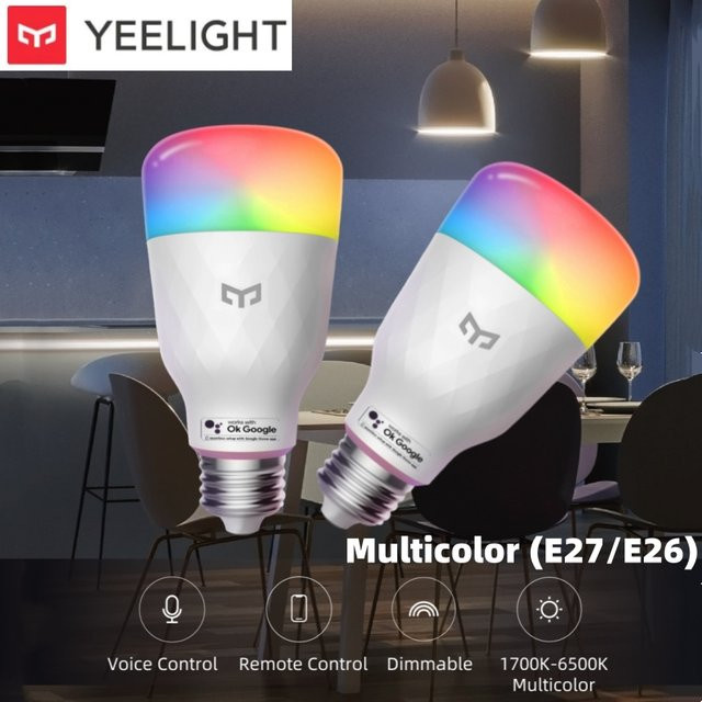 YEELIGHT Smart LED-Glühbirne M2, RGB Multicolour, E27, Bluetooth-Verbindung, dimmbar, 1700 K–6500 K, kompatibel mit Google Assistant - Bild 1