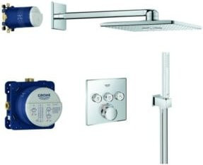 Grohe Grohtherm Smartcontrol Unterputz-Duschsystem in Chrom mit Regendusche, Handbrause und Thermostat - Bild 1