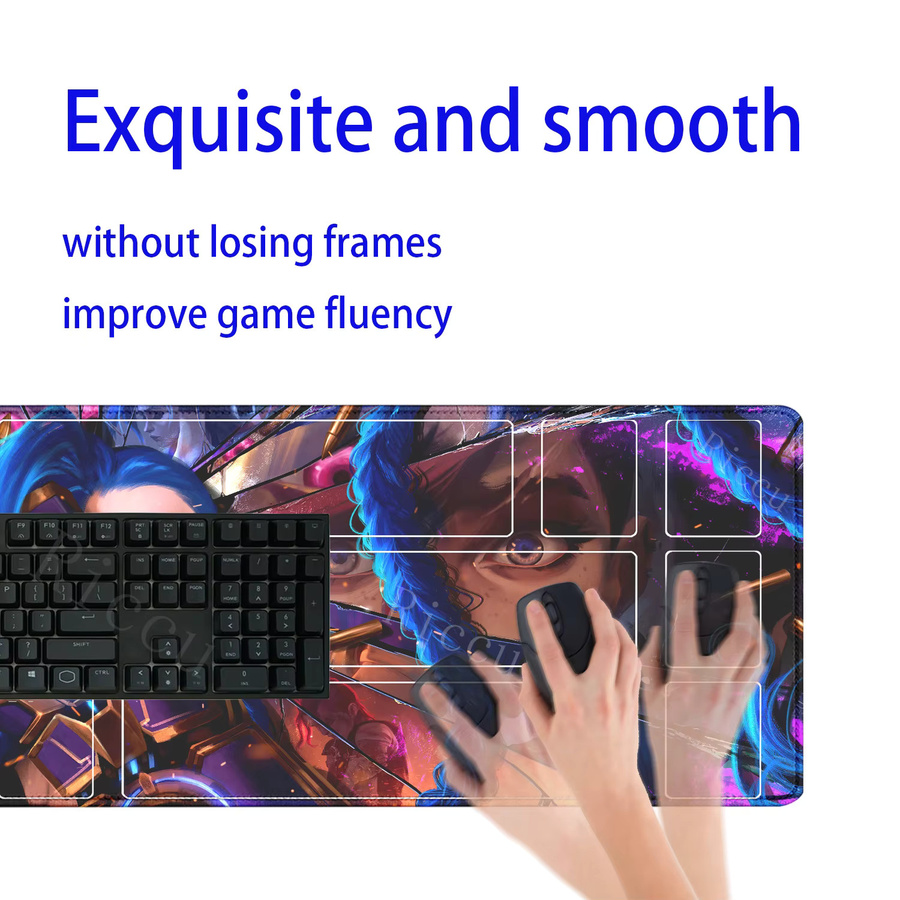 Potdemiel Karten-Spielmatte League of Mouse Pad Legends Jinx Series LOL, multicolor - Bild 3