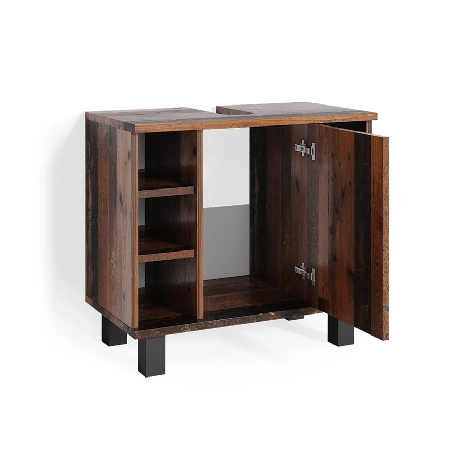 Vicco Waschtischunterschrank Fynn Old Style in Eiche Rustikal Braun, B: 60 cm, T: 54 cm, H: 32 cm - Bild 3