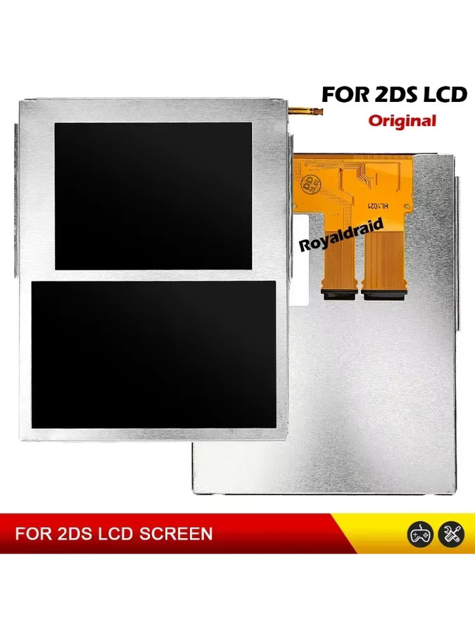 Nintendo 2DS Ersatz-LCD-Bildschirm Set für oberes und unteres Display in Schwarz - Bild 5