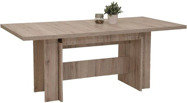 Esstisch Hela LIA II aus Holzwerkstoff in Eiche Sand, erweiterbar, B: 160 cm, H: 76 cm, T: 90 cm - Bild 1