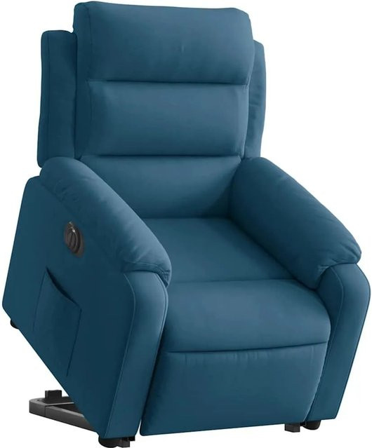 vidaXL Relaxsessel mit elektrischer Aufstehhilfe in Blau aus Samt - Bild 1