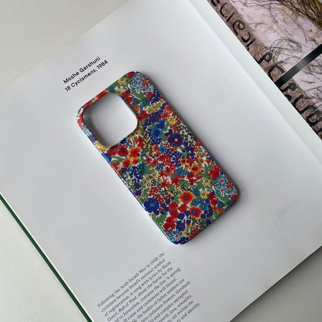 Glänzende iPhone Handyhülle mit süßem Blumenmuster in Multicolour für Apple iPhone 16 15 14 13 12 11 Pro Max XS XR XS Max 6 7 8 Plus aus hartem PC Material - Bild 1
