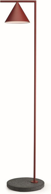 Flos Captain Flint LED Stehleuchte für Indoor und Outdoor in Rot mit Marmor, Kunststoff und Messing, dimmbar und verstellbar - Bild 1