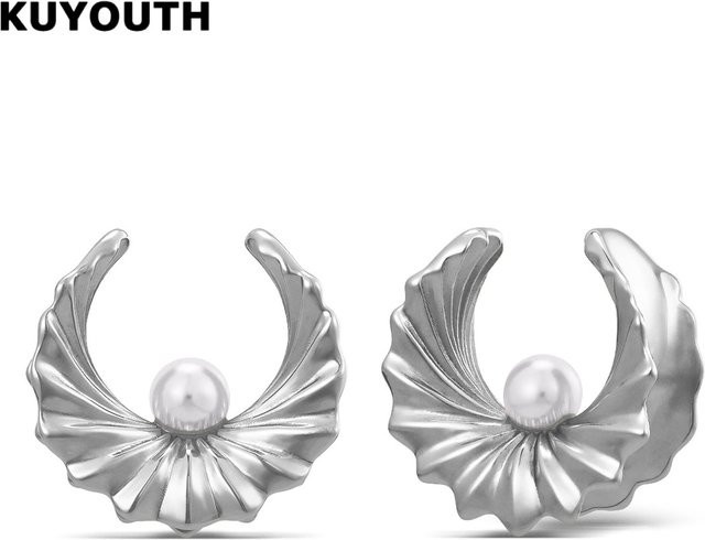 KUYOUTH Ohr Tunnel Plugs, Kupfer, Perle, Silber, Unisex - Bild 1
