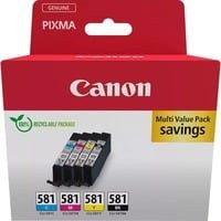 Canon CLI-581 Multipack Tintenpatronen für Inkjet-Drucker in Cyan, Magenta, Gelb und Schwarz - Bild 1