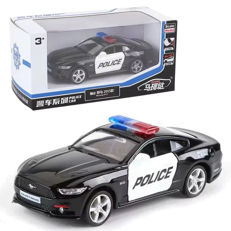 MAKEDA Mustang Polizeiauto, Sportwagen Modell, 1:36, Metall, ab 3 Jahre - Bild 2