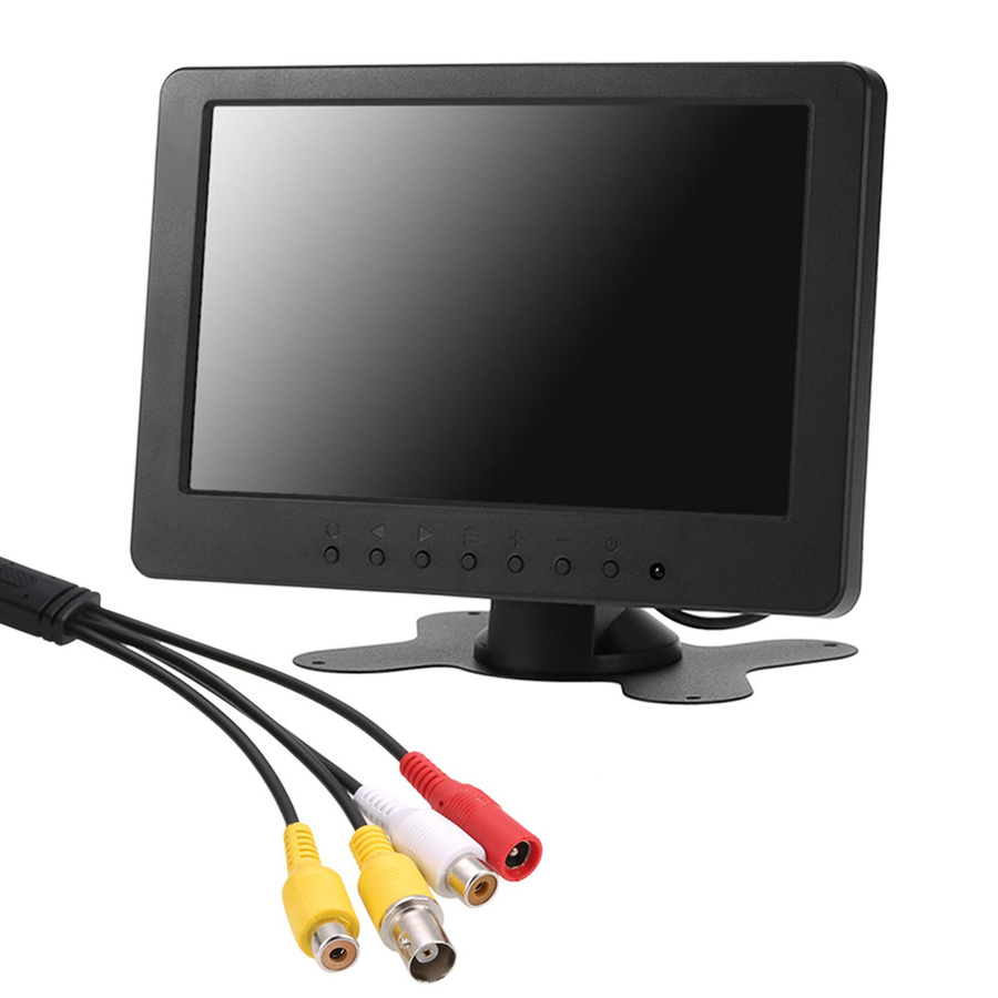 VehicleKit S701 7 Zoll TFT LCD Monitor mit 16:9 Display, 1024 x 600 Auflösung, BNC und AV Video Audio Anschluss in Schwarz - Bild 8