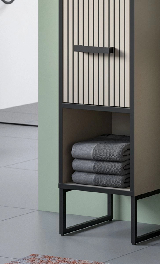 Inn.Furn Badezimmer Hochschrank Scana in Sand, B/T/H: 30 x 1 cm x 192 cm - Bild 2