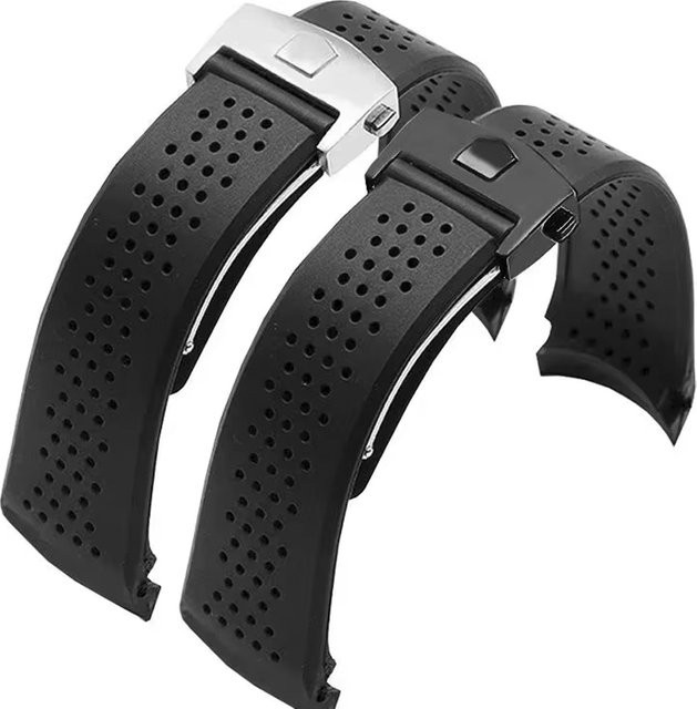 Carrera Uhrenarmband Kautschuk, Schwarz, Unisex, 22mm 24mm - Bild 1