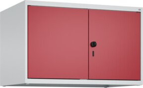 C+P Aufsatzschrank Classic PLUS mit 2 Abteilen und Sicherheits-Drehriegel, Farbe: Lichtgrau/Rubinrot, B/H/T: 80 x 50 x 50 cm - Bild 1