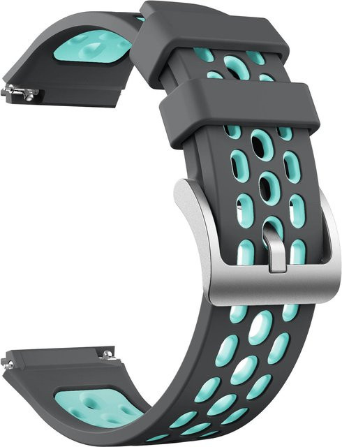 Uhrenarmband Silikon, 22mm, Schwarz, Unisex - Bild 1