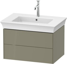 Duravit Waschtischunterschrank ohne Aufsatz White Tulip, 2 Schubladen, Steingrau glänzend, B: 41 cm, H: 68,4 cm, T: 45,8 cm - Bild 1