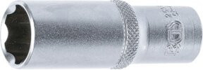 BGS Steckschlüssel-Einsatz Super Lock tief, Antrieb Innenvierkant 3/8 Zoll, Schlüsselweite 16 mm, silber - Bild 1