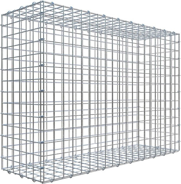 Gabiona C-Ring Gabione in Silbergrau mit Maschenweite 5 x 5 cm, B/T/H: 70 x 100 x 30 cm - Bild 1