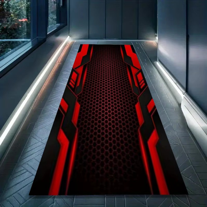 VIKAMA Motorradmatte in Rot-Schwarz mit Wabenstruktur und rutschfestem Cyber-Tech-Design - Bild 2