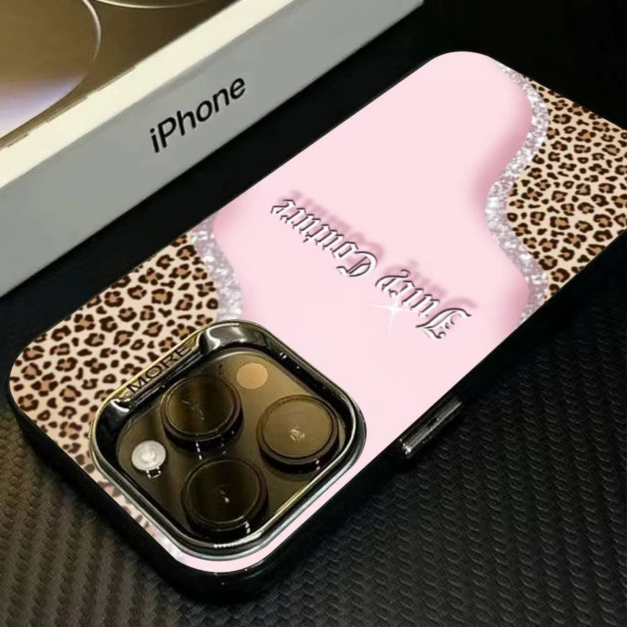 J-JuicysS Couture Handyhülle für iPhone 11 bis 17 Pro Max und Pro Plus in Silber und Pink - Bild 5