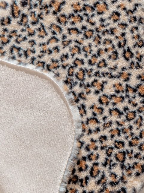 Heine Home Teppich Fellimitat mit Leo-Dessin in Beige, Braun und Multicolour, 100% Polyester, für Fußbodenheizung geeignet - Bild 1